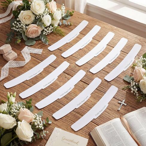Cuffbow 10 Pcs Tab Collar for Clergy Faith Hope Love Shirt Priest Collar Tab Insert Shirt for Women Men White 7.09 x 1.38 Inches in Saudi Arabia