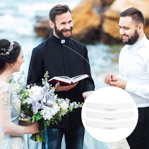 Cuffbow 10 Pcs Tab Collar for Clergy Faith Hope Love Shirt Priest Collar Tab Insert Shirt for Women Men White 7.09 x 1.38 Inches in Saudi Arabia