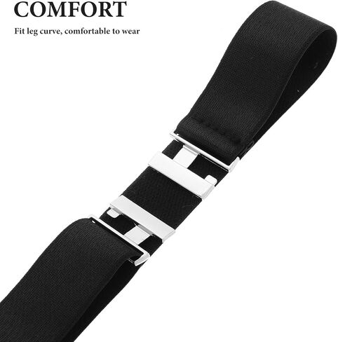 PartyKindom Adjustable Elastic Set with Buckle Clips, Anti-slip Dark Size Leg Suspenders for Women’s Stockings, 2pcs Suitable and Gothic Style in Saudi Arabia