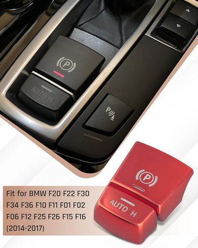 مفتاح إيقاف فرملة اليد الإلكتروني الأحمر مناسب لسيارات BMW F36 F34 F30 F26 F25 F22 F20 F16 F15 F12 F11 F10 F06 F02 F01 2014 2015 2016 2017 فرامل اليد P غطاء زر تلقائي H زر استبدال 61312822518 in Kuwait
