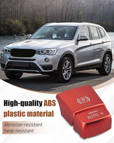 مفتاح إيقاف فرملة اليد الإلكتروني الأحمر مناسب لسيارات BMW F36 F34 F30 F26 F25 F22 F20 F16 F15 F12 F11 F10 F06 F02 F01 2014 2015 2016 2017 فرامل اليد P غطاء زر تلقائي H زر استبدال 61312822518 in Kuwait