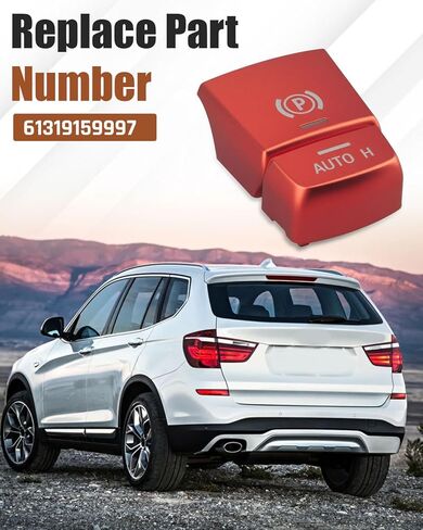مفتاح إيقاف فرملة اليد الإلكتروني الأحمر مناسب لسيارات BMW F36 F34 F30 F26 F25 F22 F20 F16 F15 F12 F11 F10 F06 F02 F01 2014 2015 2016 2017 فرامل اليد P غطاء زر تلقائي H زر استبدال 61312822518 in Kuwait