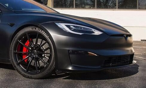 غطاء فرجار الفرامل موديل S/Model X لطراز تسلا S & X غطاء ألومنيوم أمامي وخلفي أحمر 2018-21 (4 قطعة) أحمر أو أصفر (أحمر) in Kuwait