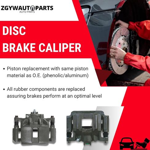 مجموعة زوج مجموعة فرجار الفرامل الأمامية اليسرى واليمنى ZGYWAutoParts لسيارة شيفروليه K5 بليزر 5.7L 4WD 1979-1982، لسيارة GMC K1500 Suburban 4.1L 4WD 1979 1980، لسيارة GMC K1500 Suburban 5.7L 4WD 1979-1986 in Kuwait