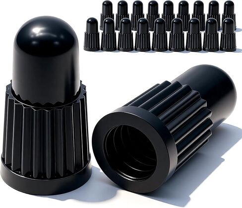Black Presta Valve Caps (20 Pack) – Dust & Air Stem Covers for MTB, Road Bike, Bicycle – Fits French Valves, Lightweight Plastic Tubeless Tire Valve Caps in Saudi Arabia