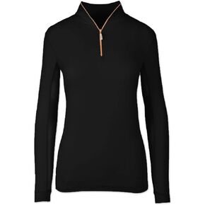 Tailored Sportsman Ladies Icefil Sun Shirt Black/Rose Gold X-Small in Saudi Arabia