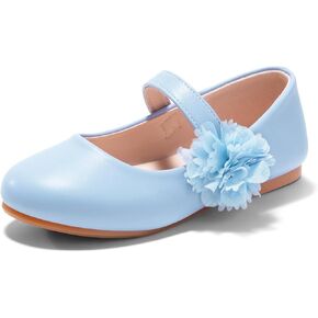 Haloumoning Girls Mary Jane Flats Ballet Dress Shoes Kids Flower Slip on Wedding Party Princess Shoes in Kuwait