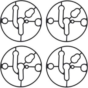 حشية وعاء المكربن ​​4 قطع - متوافقة مع بريجز وستراتون 695426 نيكي كاربوريتر، جون ديري، تروي بيلت، تورو جزازة العشب (استبدال حشية الوعاء العائم) in Kuwait
