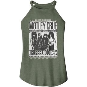 تي شيرت Motley Crue Bad Boys of Hollywood Dr. Feelgood للسيدات بدون أكمام برسومات موسيقى الثمانينيات in Saudi Arabia