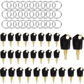 30-Pack CAT Heavy Equipment Keys: OEM Standard Ignition Keys Compatible with Loaders, Excavators (M315D2, 980K, 416C & More) with 30 Key Chains​ in Kuwait