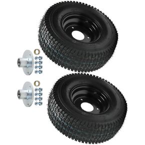 طقم عجلات وإطارات 13x5.00-6 13x5-6 ATV Go Kart، إطارات 4PR بدون أنابيب، حافة حديدية، 3 محاور مسمار، مثالية لـ ATV، UTV، Go Kart، Lawn Mowe (المحاور الأمامية والخلفية ومغزل التوجيه) in Kuwait