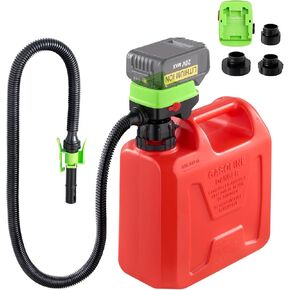 مضخة نقل الوقود مع مستشعر إيقاف تلقائي (3.2 GPM) متوافقة مع بطاريات DeWalt DCB20 وMilwaukee M18 (غير متضمنة)، مضخة وقود محمولة، مضخة غاز خرطوم 41 بوصة للديزل والبنزين و3 محولات خزان in Kuwait