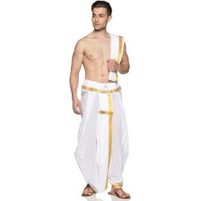 مجموعة مجموعة Dhoti كومبو من القطن باللون الأبيض للرجال من Sethukrishna (أبيض) (مقاس واحد) (D530-S) in Kuwait