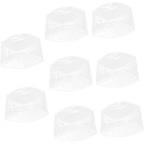 POPETPOP 8pcs Rain Bonnets for Women Hair Hat Lightweight Rain Hat for Outdoor Activities and Hairstyle Maintenance Transparent in Saudi Arabia