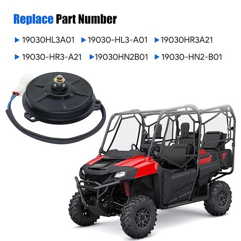 محرك مروحة تبريد المبرد مناسب لهوندا TRX420FE TRX420FM Rancher 420 4X4 2007-2021 لـ TRX420FA TRX420FPA Rancher 420 2009-2021 لـ TRX500FA Foreman Rubicon 500 4X4 2008-2019 استبدال # 19030-HL3-A01 in Saudi Arabia