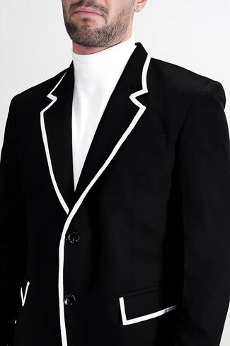 Men's Casual Two Button Suit Blazer Jacket Sport Coat in Saudi Arabia