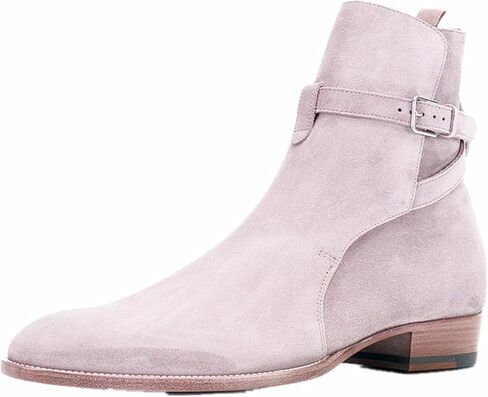 Santimon Men’s Suede Leather Jodhpur Boots with Buckle Strap, Fashion Luxury Ankle Dress Ankle Chelsea Boots for Casual & Formal Wear with Cushioned Insole & Non-Slip Sole in Saudi Arabia