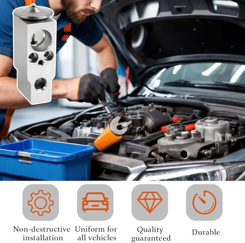 HZEL Car A/C Expansion Valve, 2PCS Aluminum Steam Engine Air Conditioner Cooling Valve Replacement, Automotive Air Conditioning Repair Accessories, Compatible with Matrix Venza Mirai in Saudi Arabia
