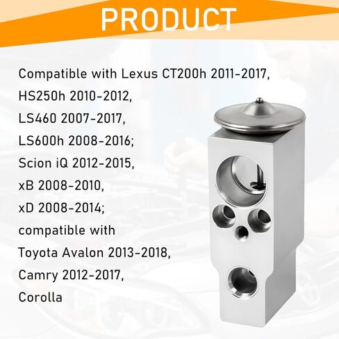HZEL Car A/C Expansion Valve, 2PCS Aluminum Steam Engine Air Conditioner Cooling Valve Replacement, Automotive Air Conditioning Repair Accessories, Compatible with Matrix Venza Mirai in Saudi Arabia