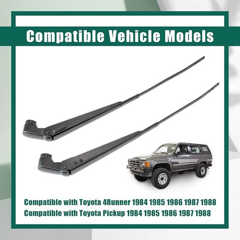YUXIVCNE 85210-89102 85190-89132 ذراع ممسحة الزجاج الأمامي متوافق مع Toyota 4Runner Pickup 1984 1985 1986 1987 1988، استبدل 42857 42858 السائق الأيسر والراكب الأيمن زوج واحد in Saudi Arabia
