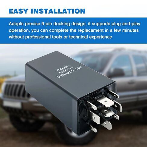 LED Turn Signal Flasher Relay 9 Pin Compatible with Jeep Grand Cherokee 1999-2004, Dodge Caravan Grand Caravan 1996-2000, Chrysler Town Country Voyager 1996-2000, Replace for EFL15 EFL-15 in Saudi Arabia