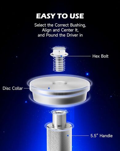 مجموعة أدوات ضغط المحامل Orion Motor Tech 2 في 1 ومجموعة تثبيت ختم محور الشاحنة، مجموعة خدمة ختم سباق المحامل الكاملة مع سائق الختم، 9 محولات محمل، مزيل ختم محور المحمل ومجموعة التثبيت in Saudi Arabia