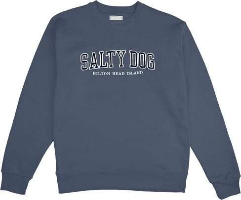 سويت شيرت بفتحة رقبة دائرية مزين للبالغين من Salty Dog in Kuwait