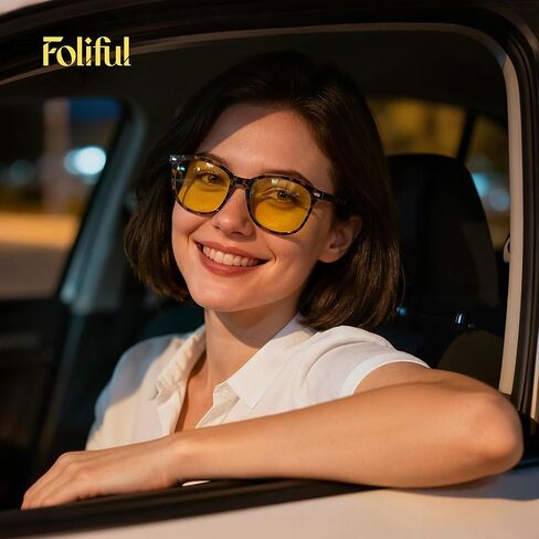 Polarized Night Driving Glasses for Women Lightweight Anti Glare Night Vision Glasses with Yellow Lens in Saudi Arabia