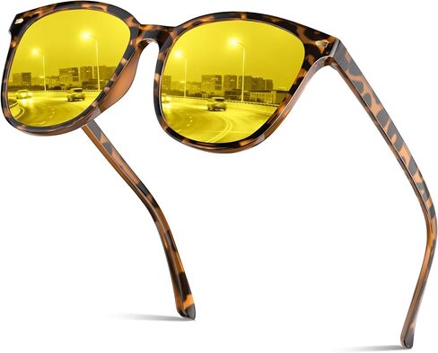 Polarized Night Driving Glasses for Women Lightweight Anti Glare Night Vision Glasses with Yellow Lens in Saudi Arabia
