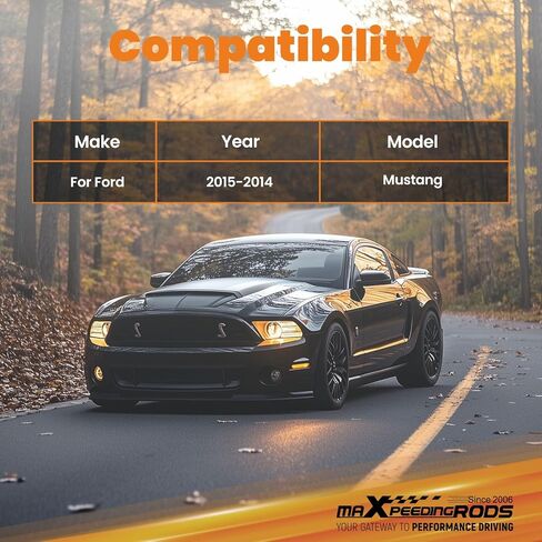 شريط مسار خلفي قابل للتعديل من maxpeedingrods لسيارة Ford Mustang 2005-2014 مع بطانات بولي يوريثين مطورة وتركيبات زيرك الشحوم in Kuwait