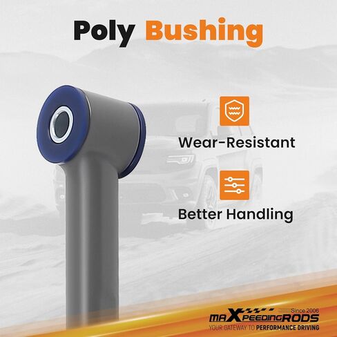 شريط مسار خلفي قابل للتعديل من maxpeedingrods لسيارة Ford Mustang 2005-2014 مع بطانات بولي يوريثين مطورة وتركيبات زيرك الشحوم in Kuwait