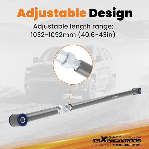 شريط مسار خلفي قابل للتعديل من maxpeedingrods لسيارة Ford Mustang 2005-2014 مع بطانات بولي يوريثين مطورة وتركيبات زيرك الشحوم in Kuwait