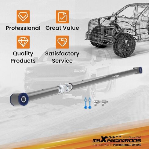 شريط مسار خلفي قابل للتعديل من maxpeedingrods لسيارة Ford Mustang 2005-2014 مع بطانات بولي يوريثين مطورة وتركيبات زيرك الشحوم in Kuwait