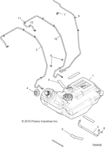 Polaris RZR Return Fuel Tank Assembly, Genuine OEM Part 2521486, Qty 1 in Saudi Arabia