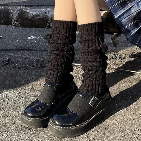 Lolita Leg Warmers Socks Woman Knitted Warm Foot Cover Woman Autumn Winter Sock in Saudi Arabia