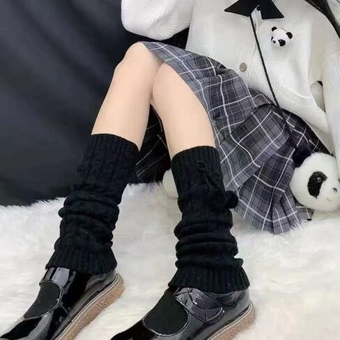 Lolita Leg Warmers Socks Woman Knitted Warm Foot Cover Woman Autumn Winter Sock in Saudi Arabia
