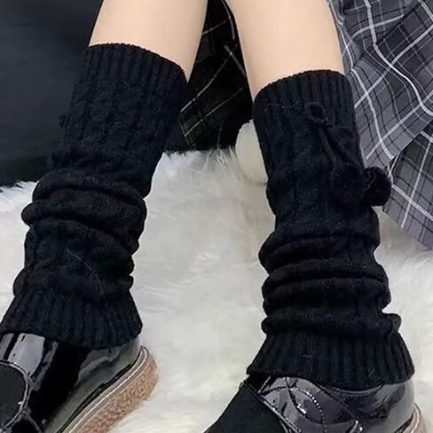 Lolita Leg Warmers Socks Woman Knitted Warm Foot Cover Woman Autumn Winter Sock in Saudi Arabia