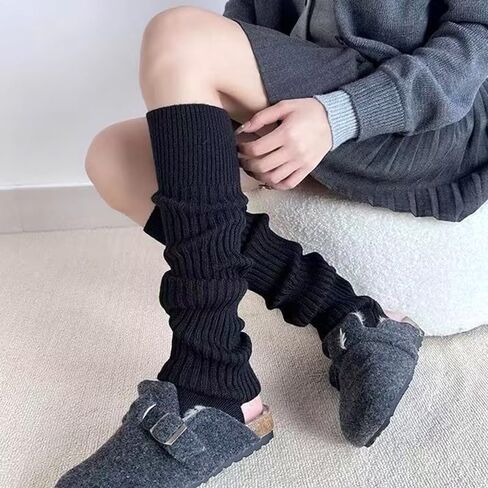 Long Leg Warmer for Women Girls, Fashion Yoga Socks Winter Warm Knit Long Boot Socks Slouch Knee High 80s for Party in Saudi Arabia