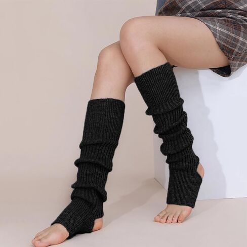 Long Leg Warmer for Women Girls, Fashion Yoga Socks Winter Warm Knit Long Boot Socks Slouch Knee High 80s for Party in Saudi Arabia