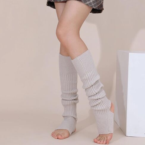 Long Leg Warmer for Women Girls, Fashion Yoga Socks Winter Warm Knit Long Boot Socks Slouch Knee High 80s for Party in Saudi Arabia