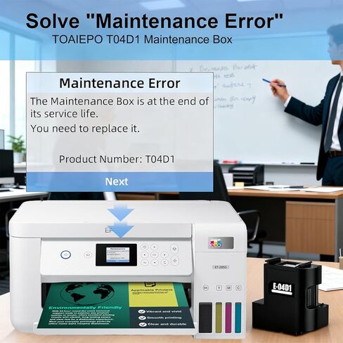 صندوق صيانة T04D1 لصندوق صيانة الحبر ET-15000 متوافق مع ET-3760 ET-3850 ET-4850 ET-4760 ET-3750، صندوق نفايات الحبر T04D100 للطابعة ET15000 ET4750 ET3760، 04D1، EWMB2 in Kuwait