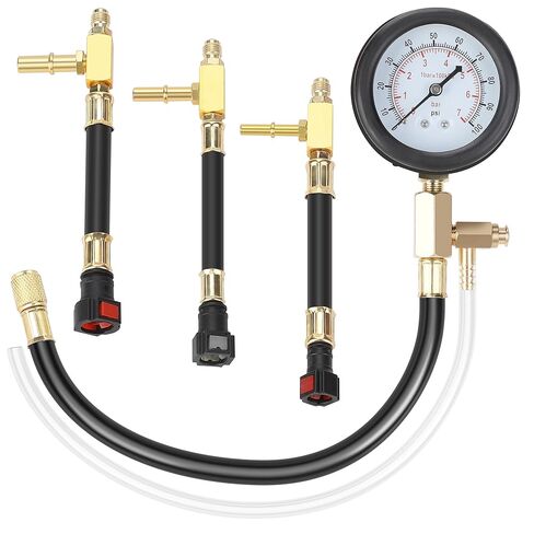 طقم اختبار ضغط الوقود من Hromee 0-100PSI مع تركيبات خط الوقود 9.49,7.89,6.30 وخرطوم متصل سريعًا in Kuwait