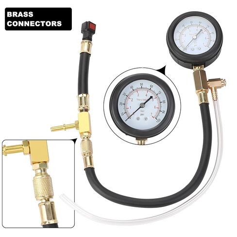 طقم اختبار ضغط الوقود من Hromee 0-100PSI مع تركيبات خط الوقود 9.49,7.89,6.30 وخرطوم متصل سريعًا in Kuwait