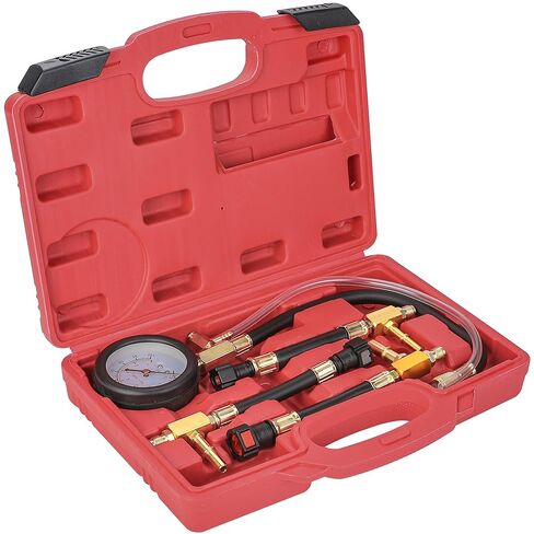 طقم اختبار ضغط الوقود من Hromee 0-100PSI مع تركيبات خط الوقود 9.49,7.89,6.30 وخرطوم متصل سريعًا in Kuwait