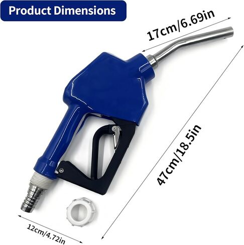 فوهة DEF/مضادة للتجمد أوتوماتيكية، مدخل NPT 3/4 بوصة وصنبور من الفولاذ المقاوم للصدأ 1/2 بوصة، إيقاف تلقائي مع مشبك مفتوح، الحد الأقصى للتدفق 16 جالونًا في الدقيقة لسائل عادم الديزل واليوريا ونقل AdBlue in Kuwait