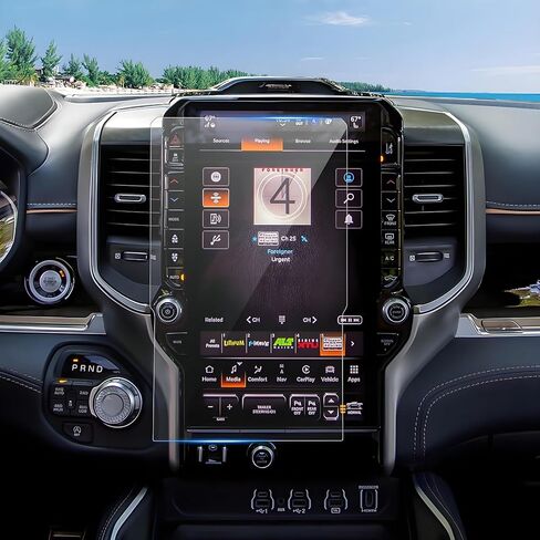 Colya 2019-2023 2024 Ram 1500 2500 3500 واقي شاشة لشاشة Uconnect 12 بوصة تعمل باللمس، 2022 RAM Limited Laramie TRX زجاج مقسى 2023 Ram 2500 Heavy Duty Rebel 2021 Ram 1500 TRX طبقة حماية in Kuwait