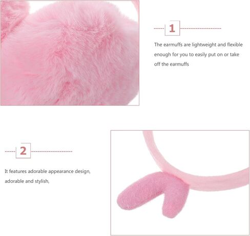 Hemoton Foldable Elk Antler Ear Muffs Winter Warm Ear Covers Soft Plush Fuzzy for Boys Outdoor Cold Weather in Saudi Arabia