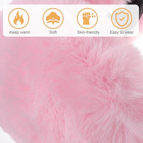 Hemoton Foldable Elk Antler Ear Muffs Winter Warm Ear Covers Soft Plush Fuzzy for Boys Outdoor Cold Weather in Saudi Arabia