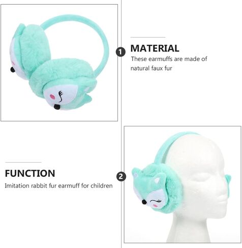 VALICLUD ’s Winter Earmuffs Set 2pcs, Windproof Soft Ear Covers, Washable Pink and Lake Blue Ear Warmers, Comfortable Cold Weather Accessories for Boys in Saudi Arabia