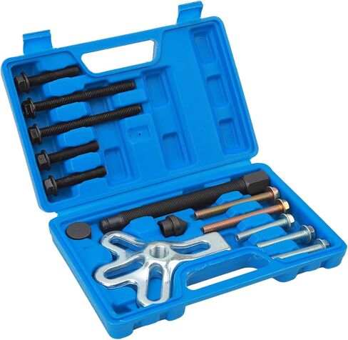 14PCS Harmonic Balancer Puller Kit, Reusable Carbon Steel Steering Wheel Puller Set with Storage Box for 2 or 3 Hole Applications in Kuwait